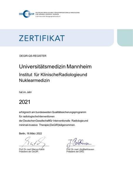 Foto des Zertifikats