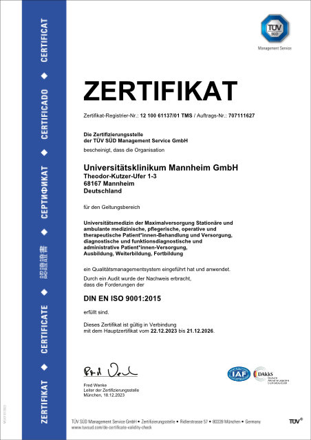 Foto des Zertifikats
