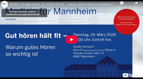 Grafik: Vortrag „Gut hören hält fit“, 24.3.2026 Mannheim